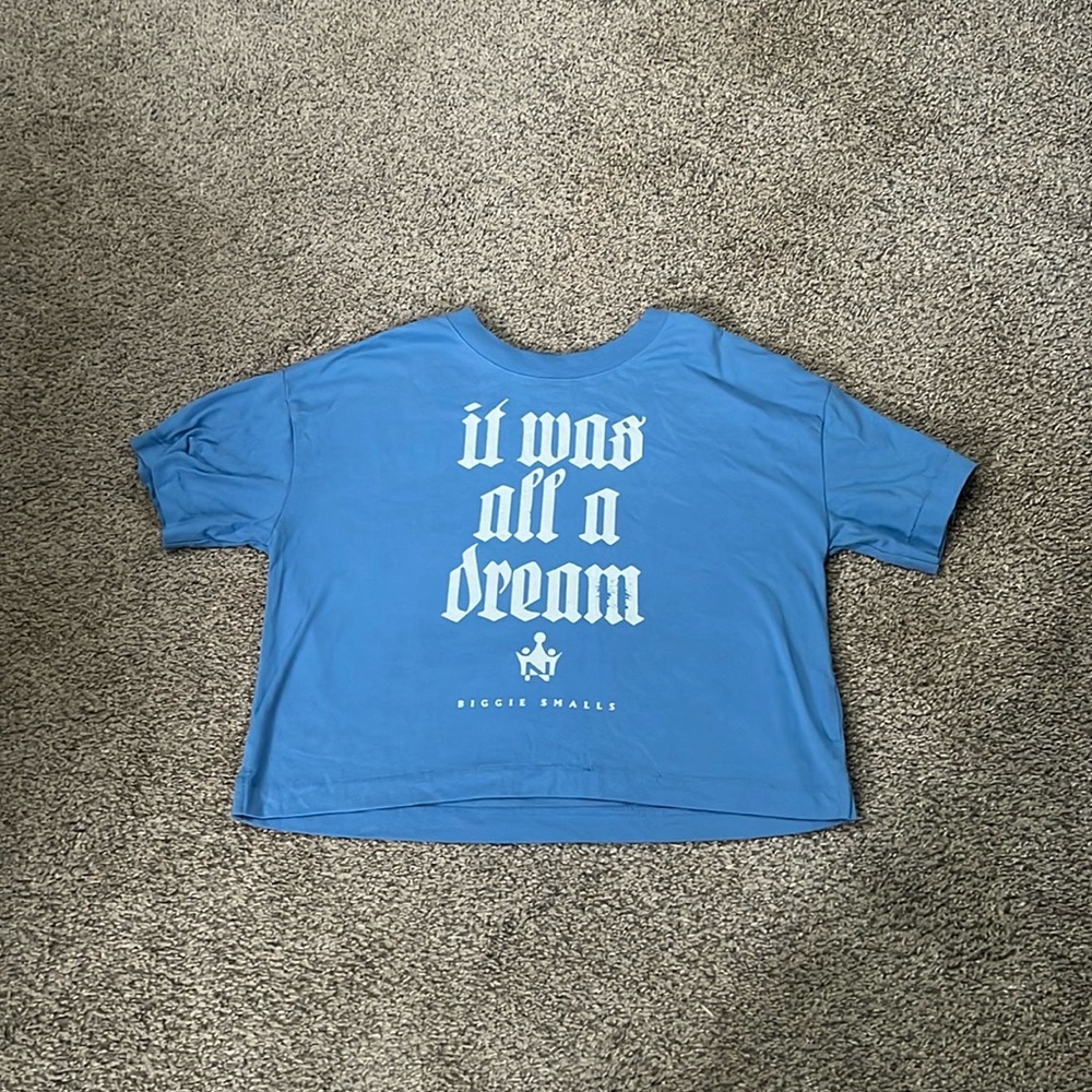 Biggie Smalls it was all a dream cropped tee